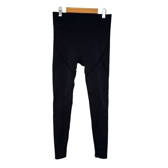 Seamless Black Leggings Tights See Through Mesh Calves Stretchy fit M/L - Picture 1 of 13
